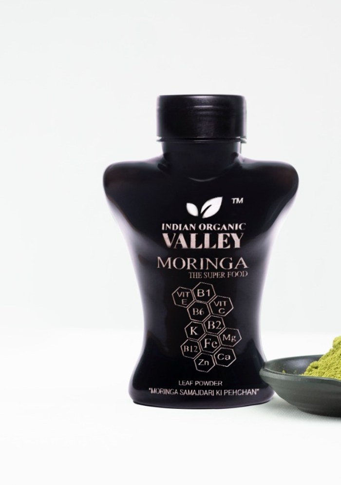 Indian Organic Valley Moringa bottle standing